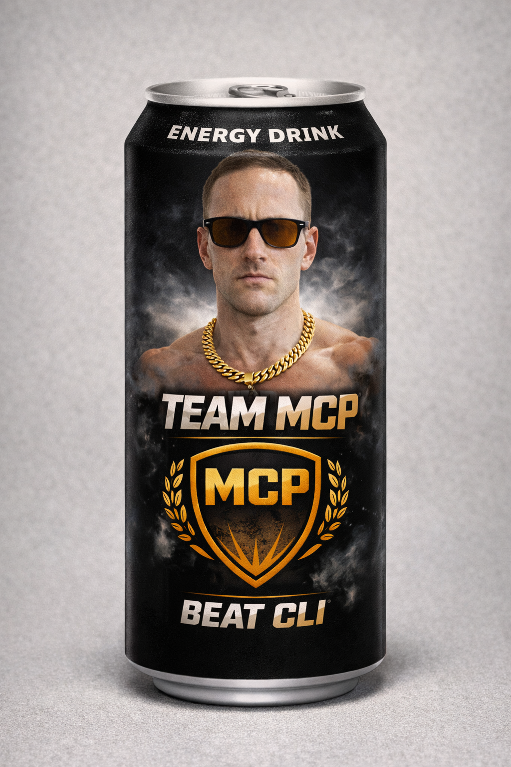 Team MCP energy drink merchandise art