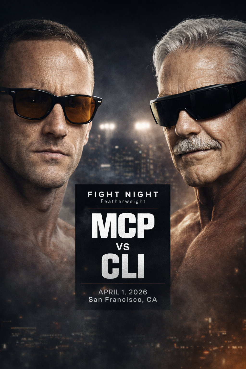 MCP vs CLI fight night poster