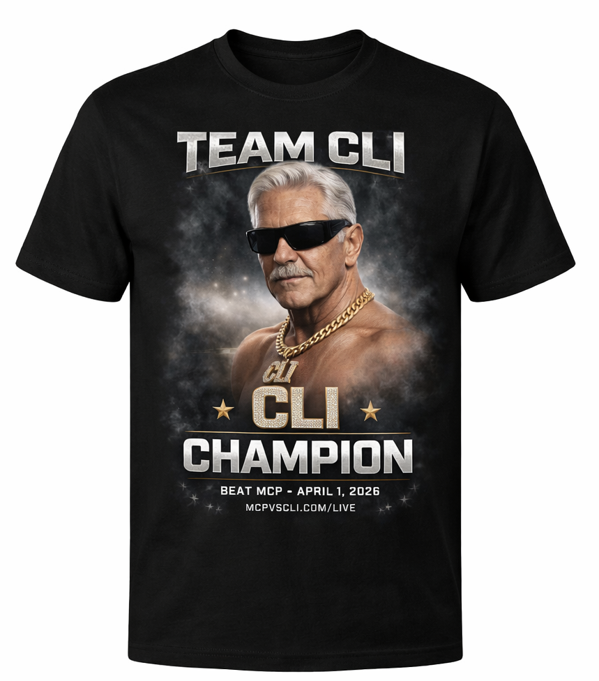 Team CLI corner shirt merchandise art