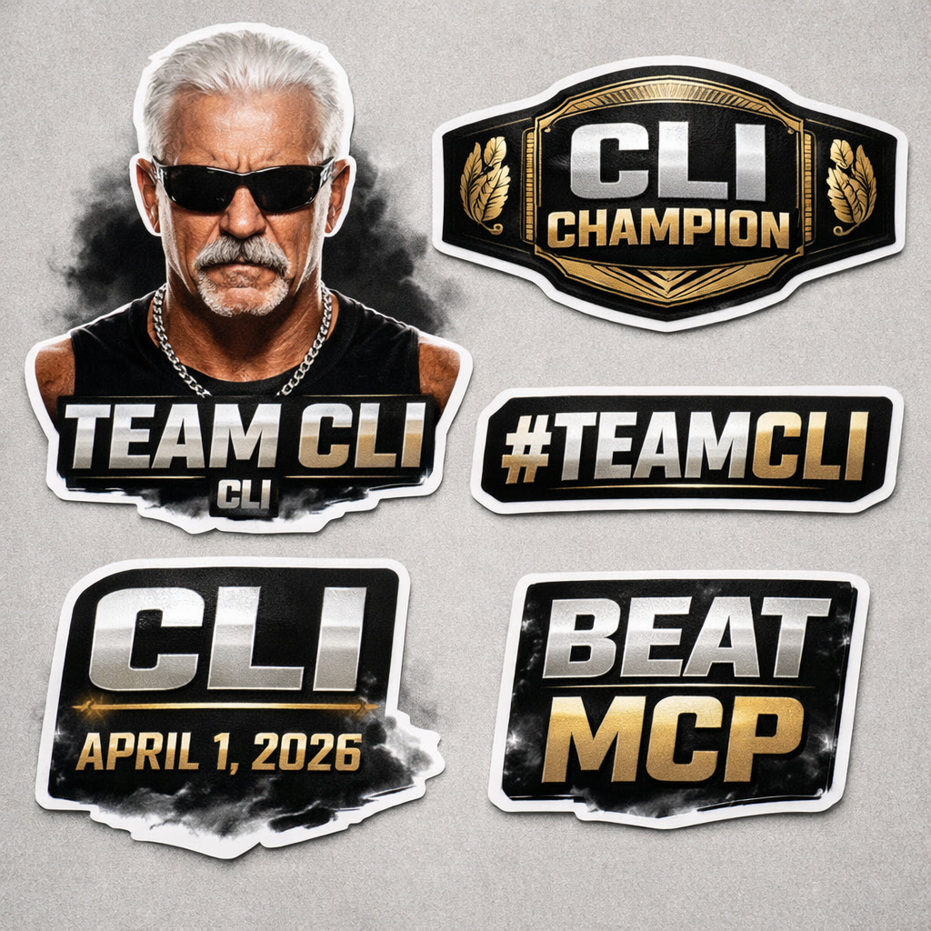 Team CLI sticker sheet merchandise art