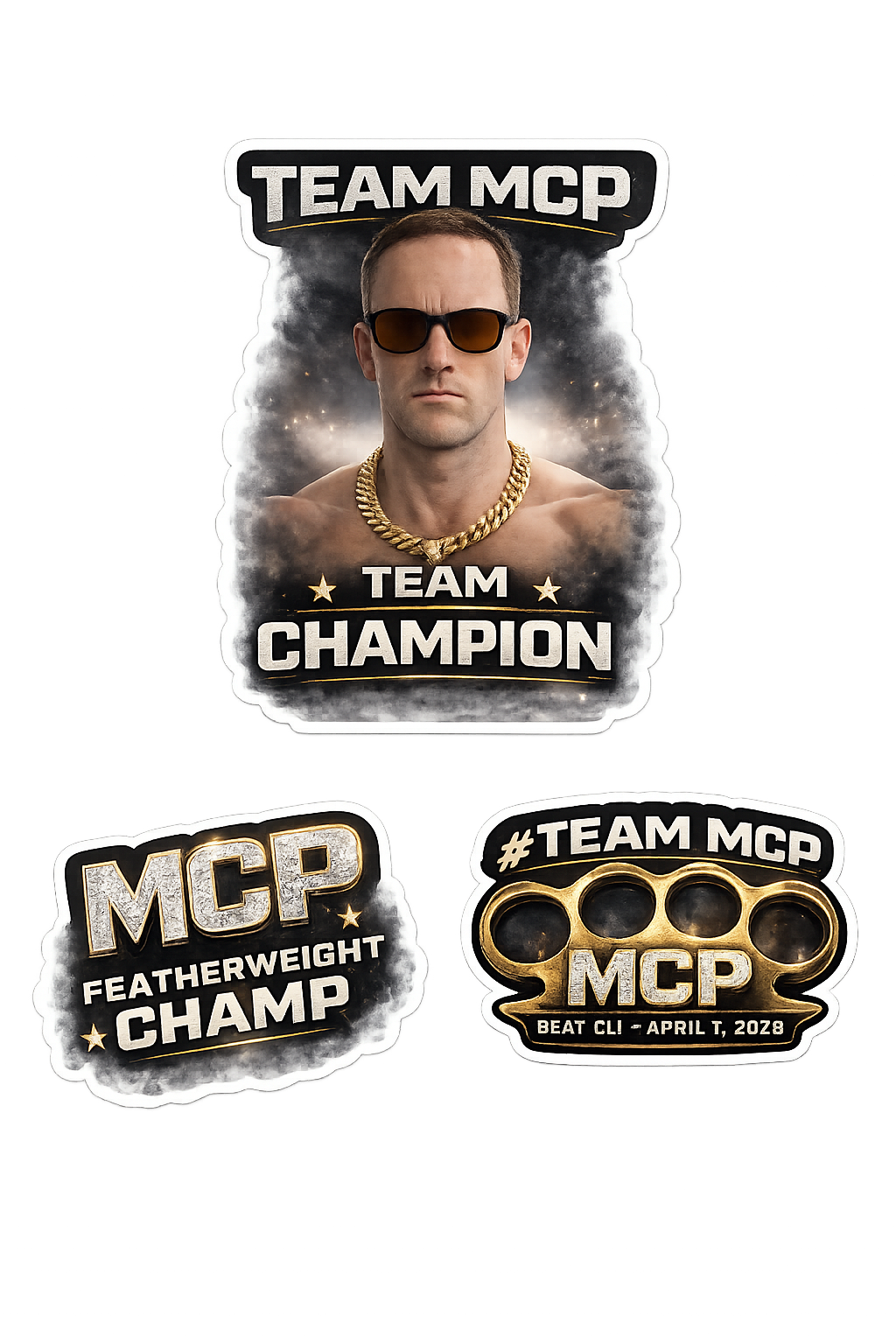 Team MCP sticker sheet merchandise art